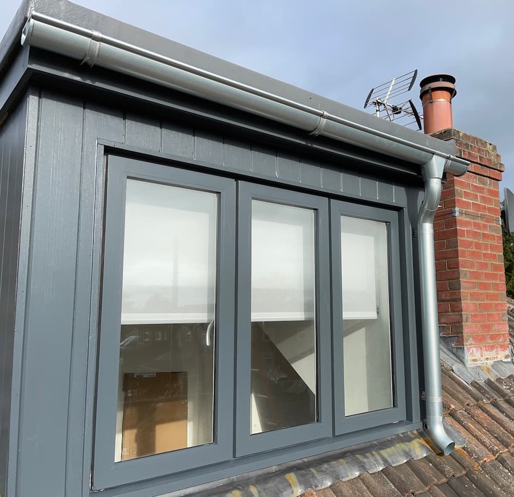 Loft conversion window and cladding